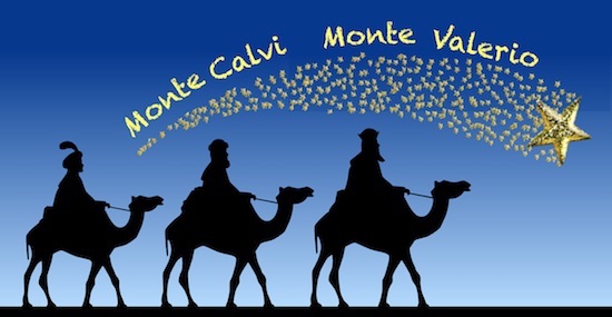 Per Natale 2017, i Re Magi premiano Monte Calvi e Monte Valerio