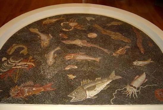La copia del mosaico dei pesci torna nelle terme di Venere